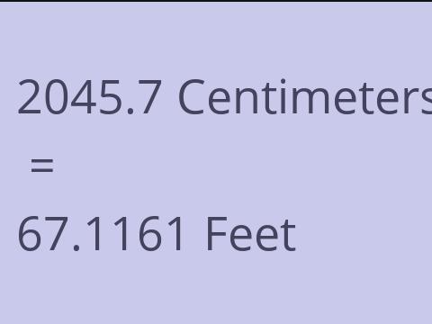 2045.7 CM TO FEET