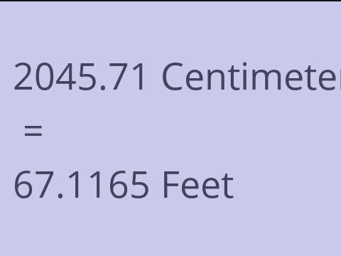 2045.71 CM TO FEET