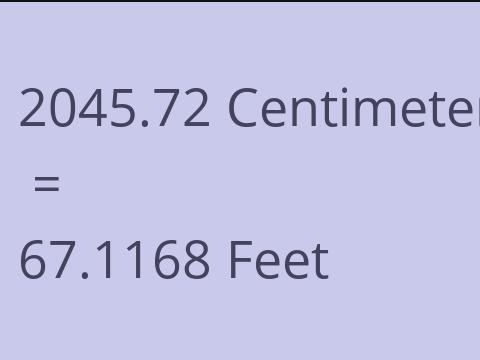 2045.72 CM TO FEET