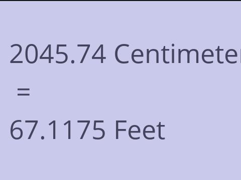 2045.74 CM TO FEET