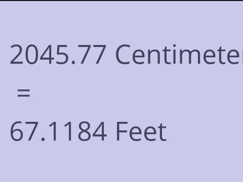 2045.77 CM TO FEET