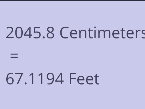 2045.8 CM TO FEET