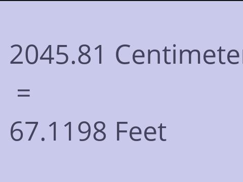 2045.81 CM TO FEET