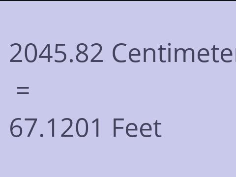 2045.82 CM TO FEET