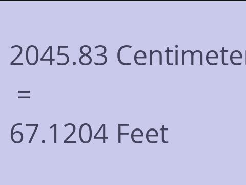 2045.83 CM TO FEET