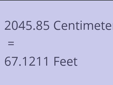 2045.85 CM TO FEET