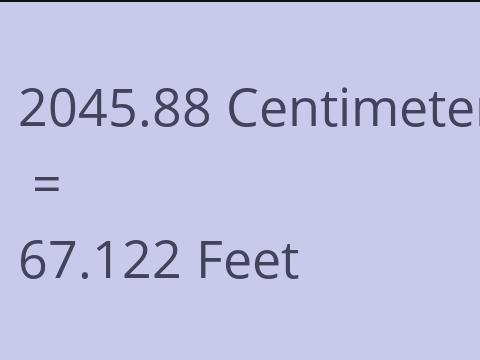 2045.88 CM TO FEET
