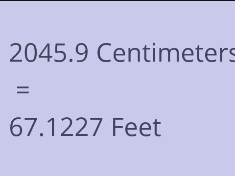 2045.9 CM TO FEET