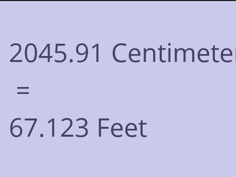 2045.91 CM TO FEET