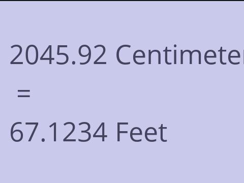 2045.92 CM TO FEET