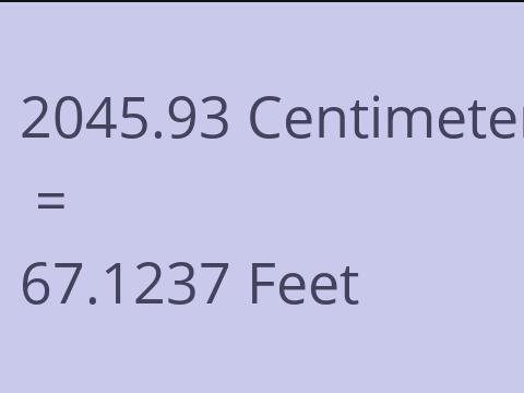 2045.93 CM TO FEET