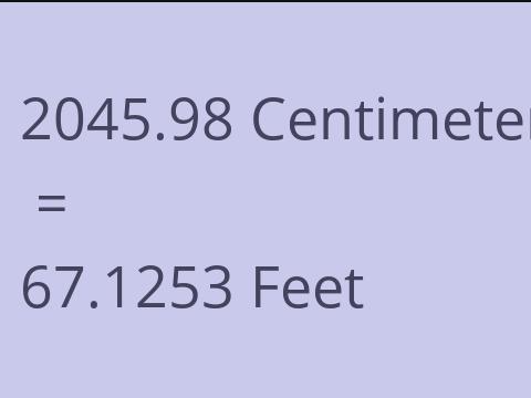 2045.98 CM TO FEET