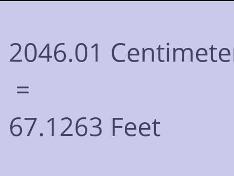 2046.01 CM TO FEET