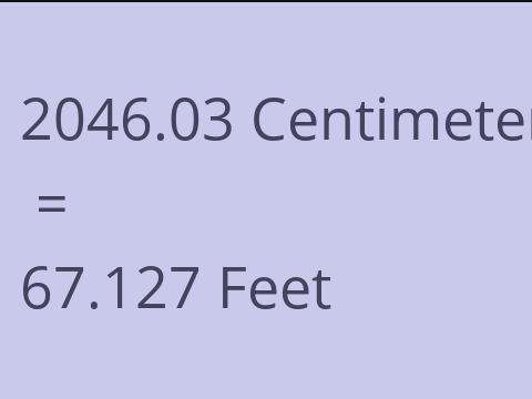 2046.03 CM TO FEET