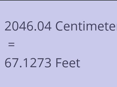 2046.04 CM TO FEET