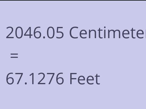 2046.05 CM TO FEET