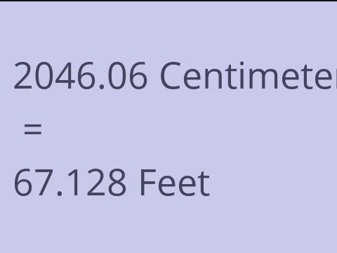 2046.06 CM TO FEET