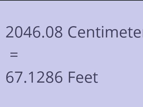 2046.08 CM TO FEET