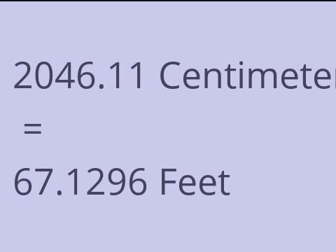 2046.11 CM TO FEET