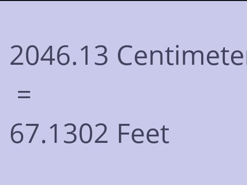 2046.13 CM TO FEET