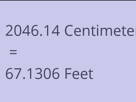 2046.14 CM TO FEET