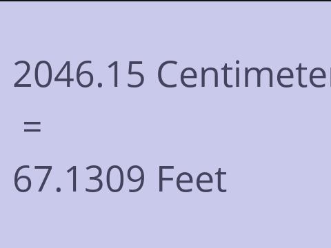 2046.15 CM TO FEET