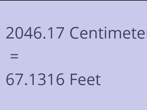 2046.17 CM TO FEET