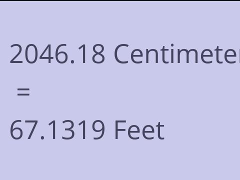 2046.18 CM TO FEET