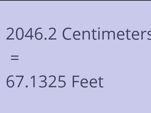 2046.2 CM TO FEET