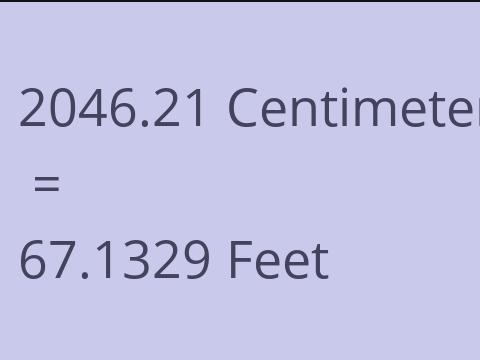 2046.21 CM TO FEET