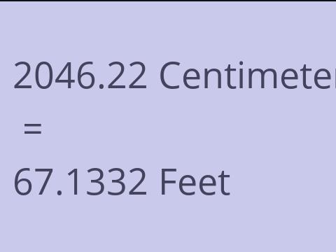 2046.22 CM TO FEET