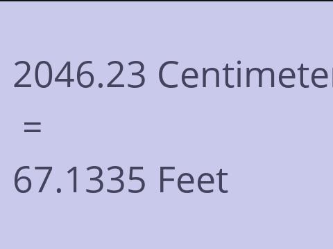 2046.23 CM TO FEET