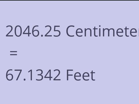 2046.25 CM TO FEET