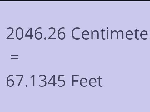 2046.26 CM TO FEET