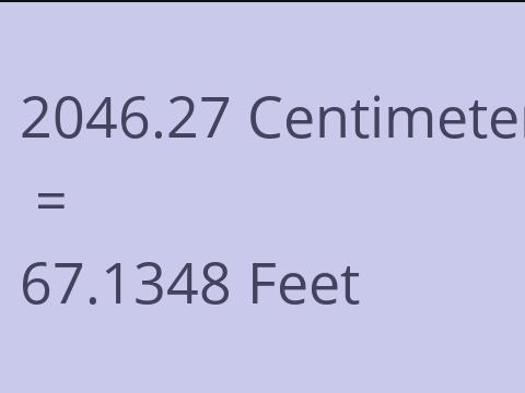 2046.27 CM TO FEET