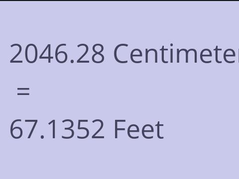 2046.28 CM TO FEET