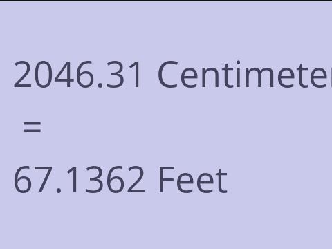 2046.31 CM TO FEET