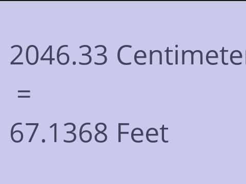 2046.33 CM TO FEET