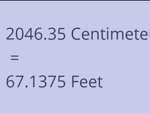 2046.35 CM TO FEET