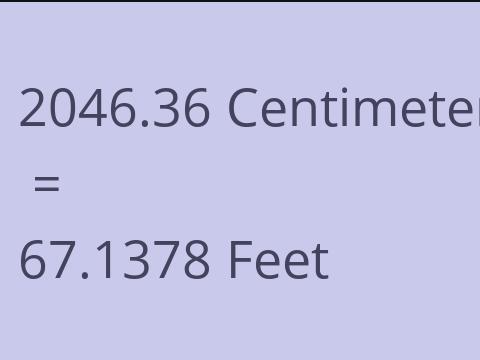 2046.36 CM TO FEET