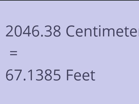 2046.38 CM TO FEET