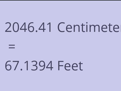 2046.41 CM TO FEET