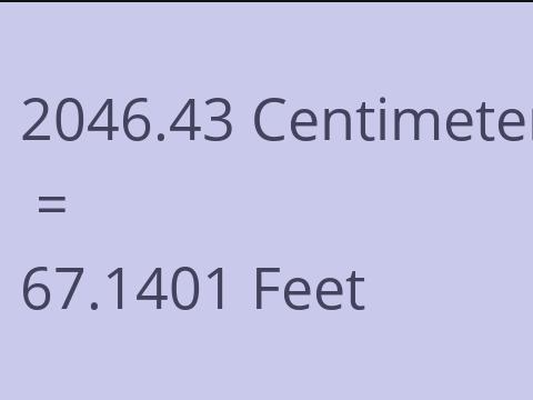 2046.43 CM TO FEET