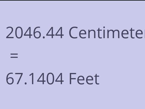 2046.44 CM TO FEET