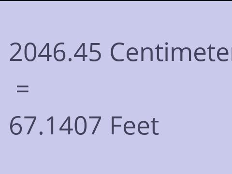 2046.45 CM TO FEET