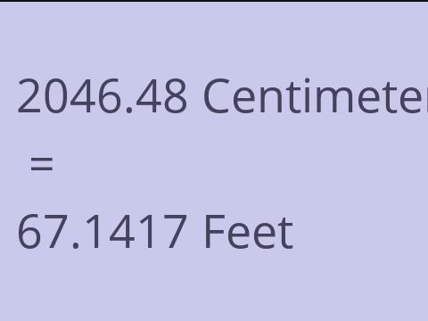 2046.48 CM TO FEET