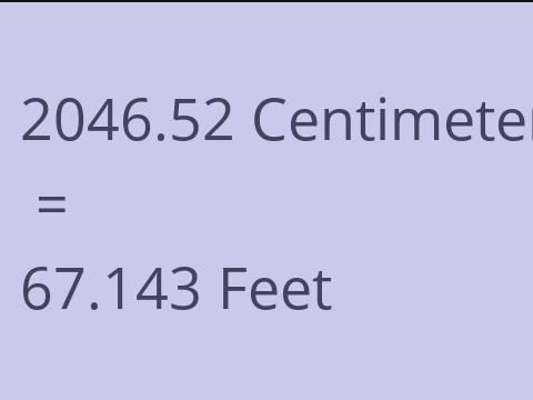 2046.52 CM TO FEET