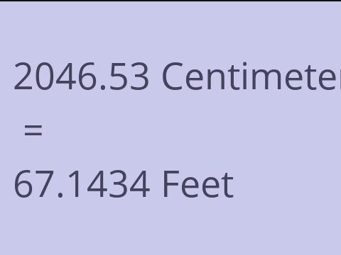 2046.53 CM TO FEET