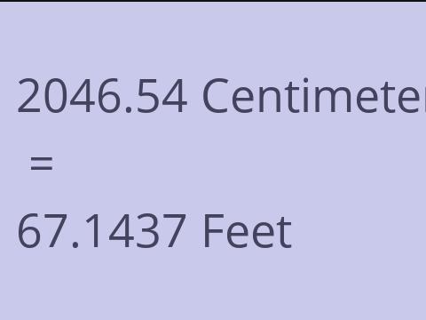 2046.54 CM TO FEET