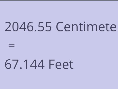 2046.55 CM TO FEET